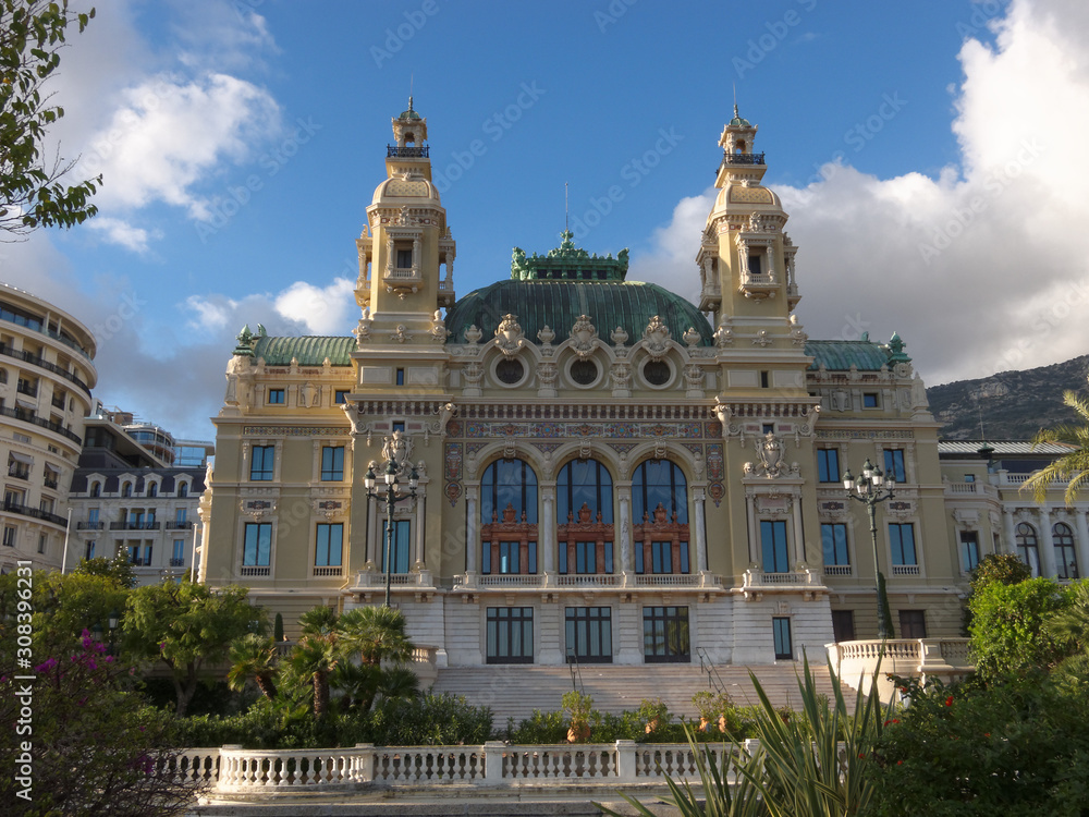 Luxury old architecture buildings in Monaco