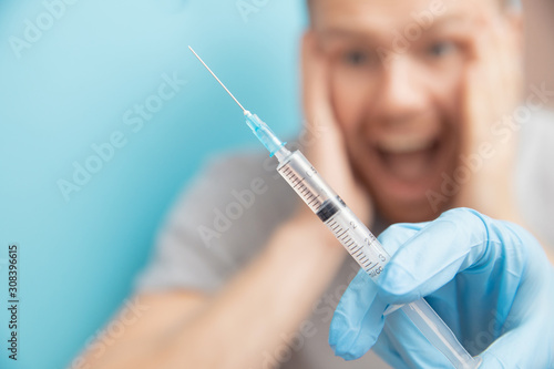 Принти на полотні Man is afraid of nurse