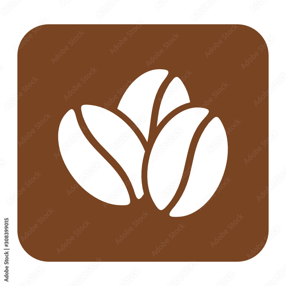 Obraz premium ziarna kawy ikona