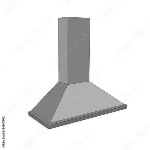 Range hood. Vector outline ...