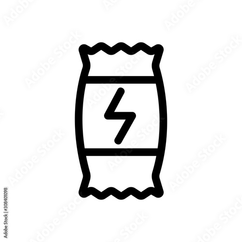 Energy bar icon vector. Thin line sign. Isolated contour symbol illustration