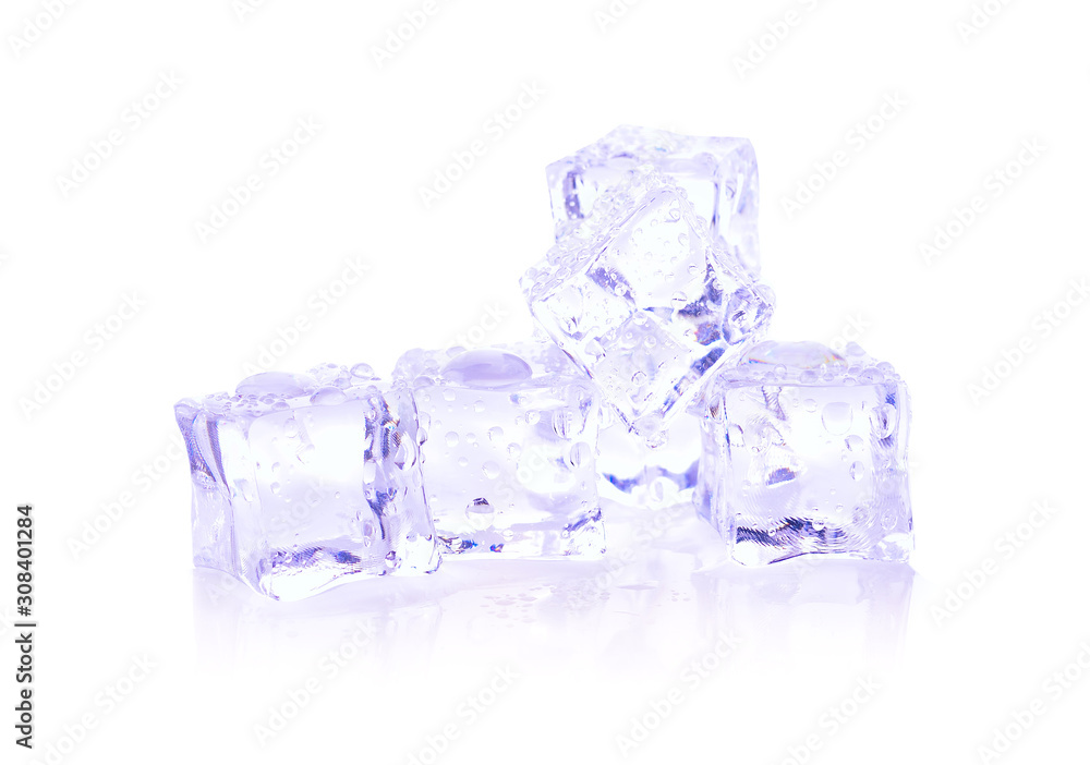 Ice cubes isolated on a white background Ice cubes isolated on a white background