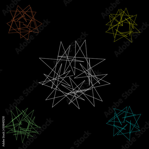 Abstract geometric shapes o...