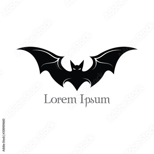 Bat flying halloween isolated icon vector illustration design