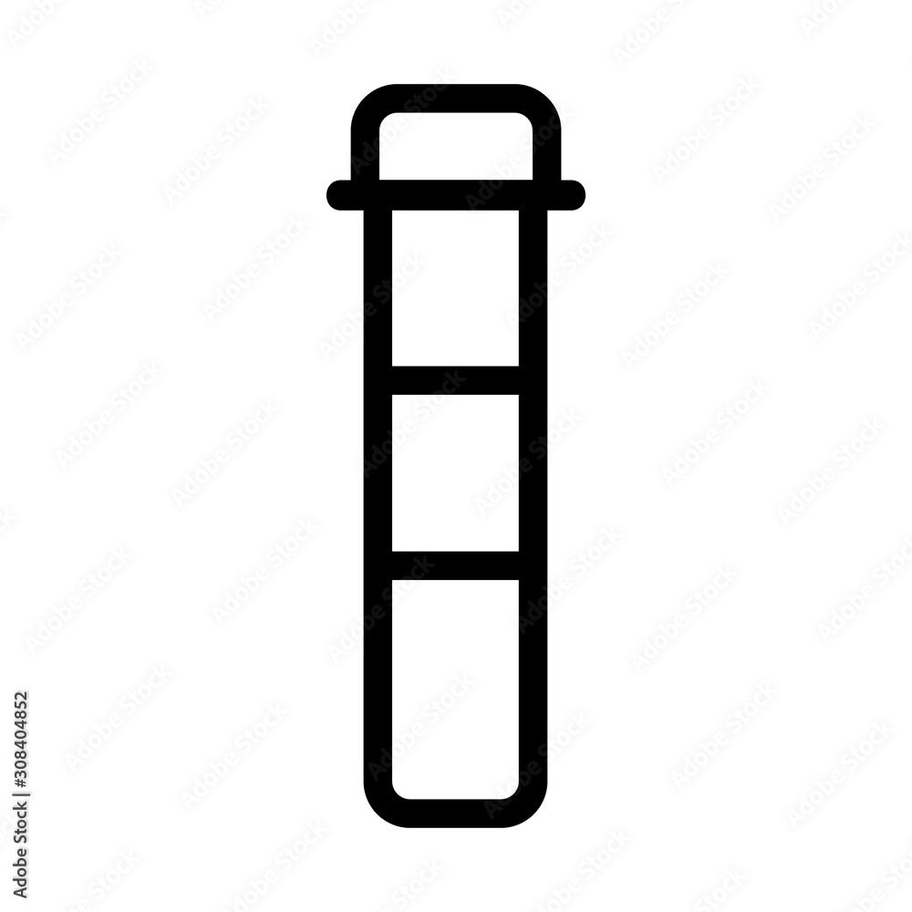 glass test tube icon vector. Thin line sign. Isolated contour symbol illustration glass test tube icon vector. Thin line sign. Isolated contour symbol illustration