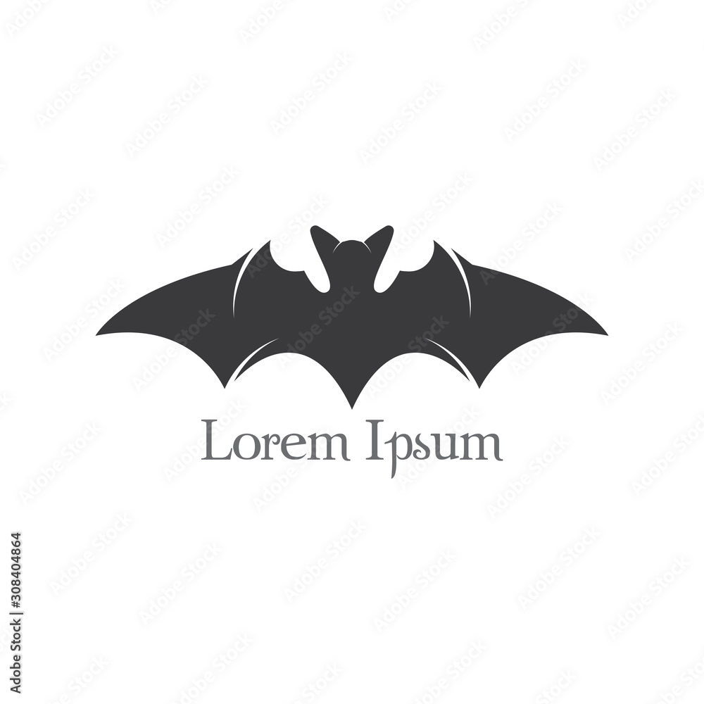 Fototapeta premium Bat flying halloween isolated icon vector illustration design