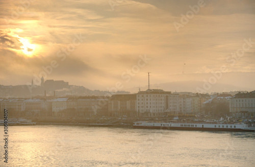 The Danube river crossing Budapest