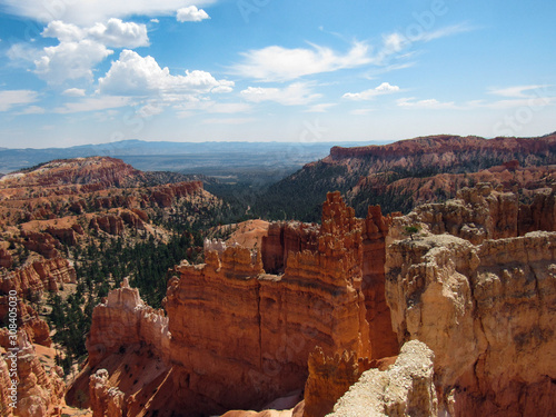 Landscape of Bryce Canyon National Park on summer day 