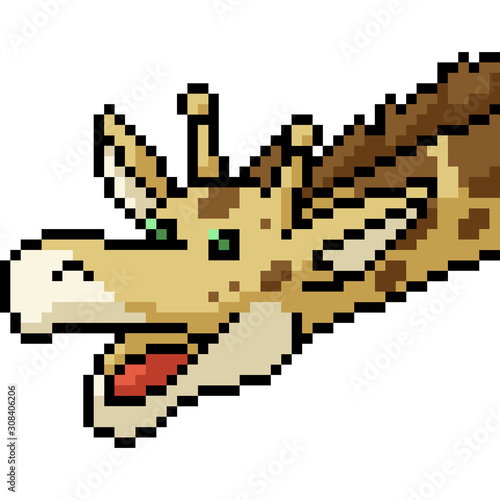 vector pixel art giraffe