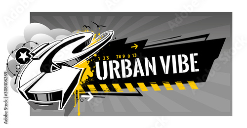 Urban Graffiti Vector Banner