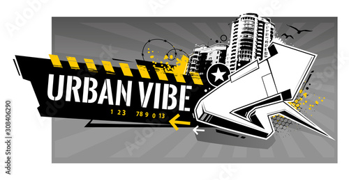 Urban Graffiti Vector Banner