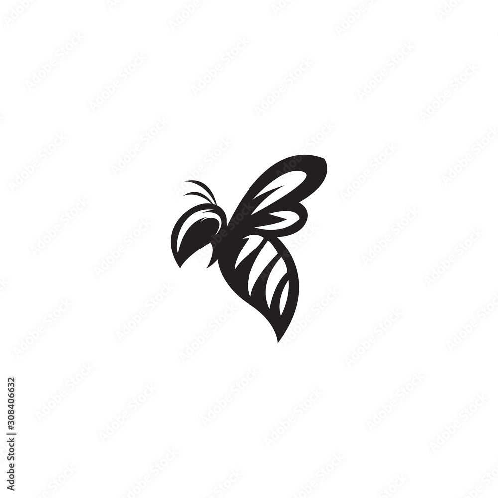 bee logo template vector mascot illustration bee logo template vector mascot illustration