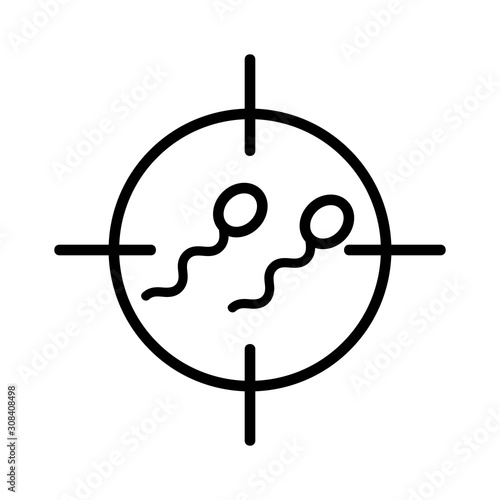 artificial insemination icon vector. Thin line sign. Isolated contour symbol illustration