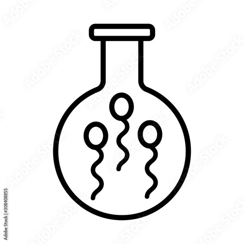 artificial insemination icon vector. Thin line sign. Isolated contour symbol illustration