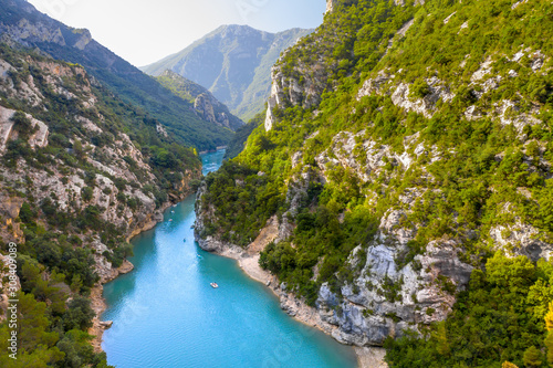 Obraz na płótnie Verdon Gorge, Provence, France. View on the river Verdon from the top of the verdon Gorges. w salonie