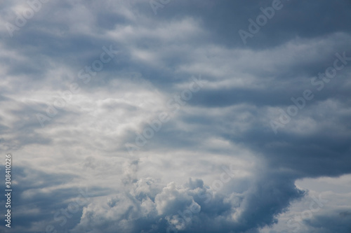Fototapeta Naklejka Na Ścianę i Meble -  picturesque dramatic cloudy sky blue gray sky nature scenic landscape simple background wallpaper picture 