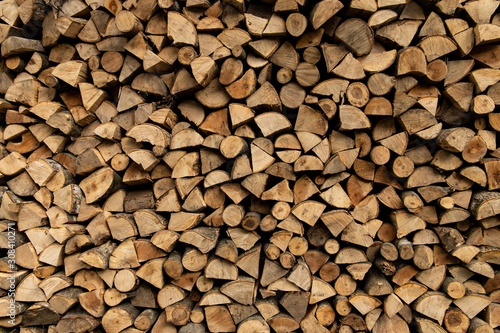 fire wood cut trees stock rural simple background 