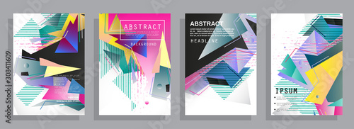 Modern abstract covers set. Colorful shapes composition. Eps10 vector. © mechkalo