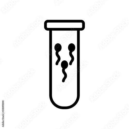 artificial insemination icon vector. Thin line sign. Isolated contour symbol illustration