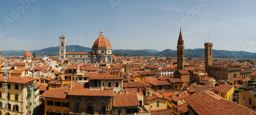 Canvastavla Panoramic view from the Palazzo Vecchio tower on the historical part of the famo