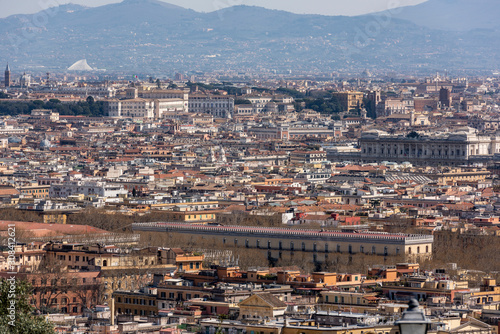 beautiful panorama of Rome, architecture and environment