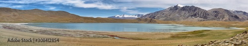 Himalayan lake Kyagar Tso in the afternoon. Korzok, Ladakh, India