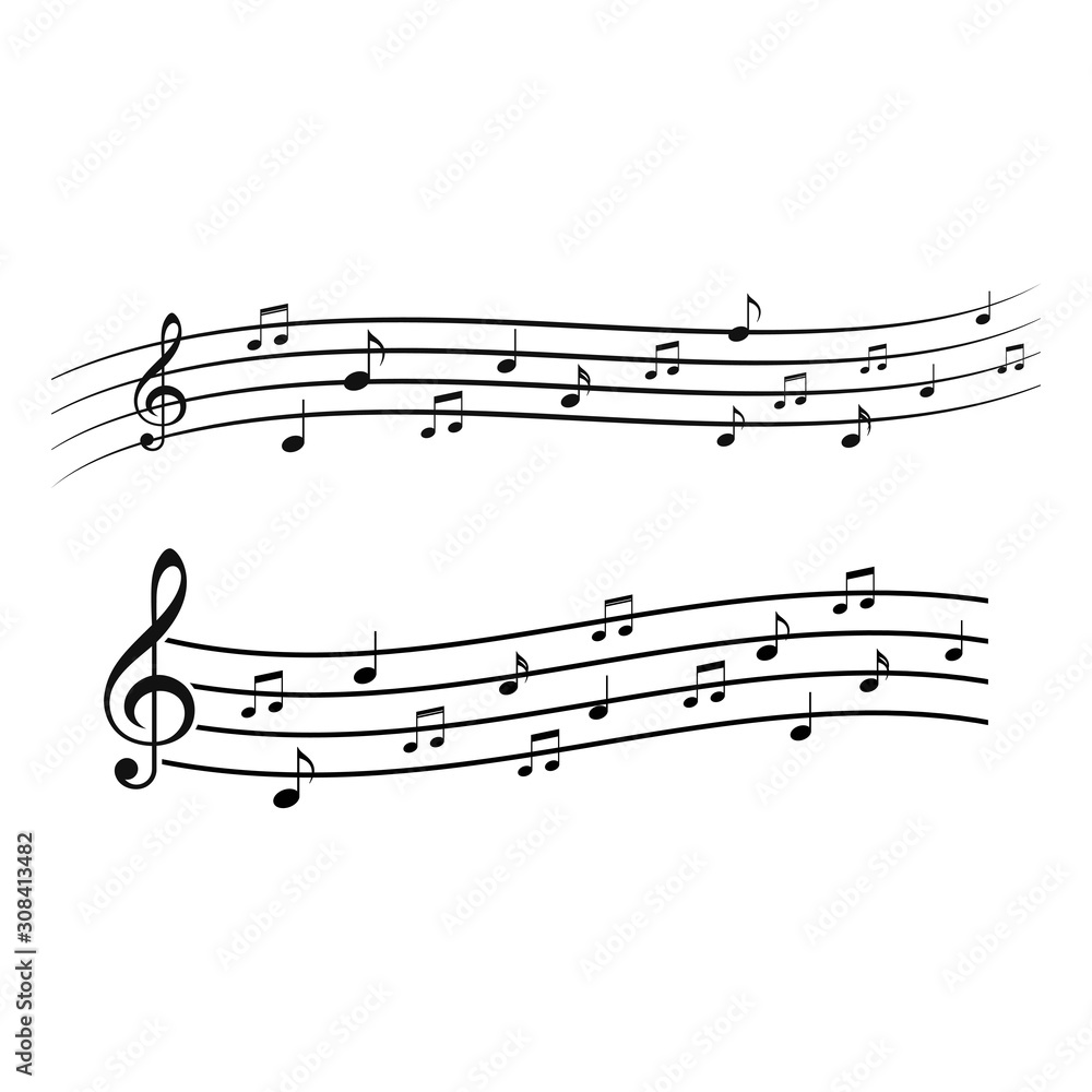 Music note vector illustration template Music note vector illustration template