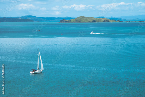 Ocean scenery from the hills of Devonport, New Zealand