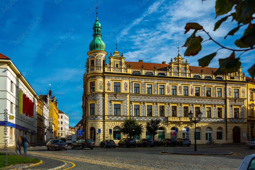 Central square of Czech town of Pisek