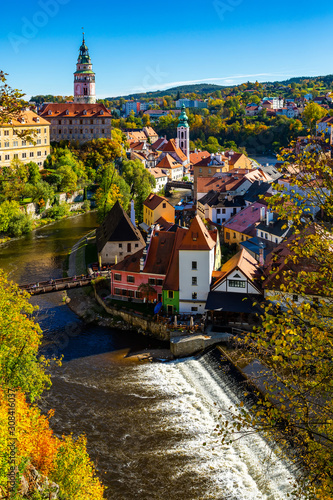 Cesky Krumlov cityscape with Castle, Czech Republic