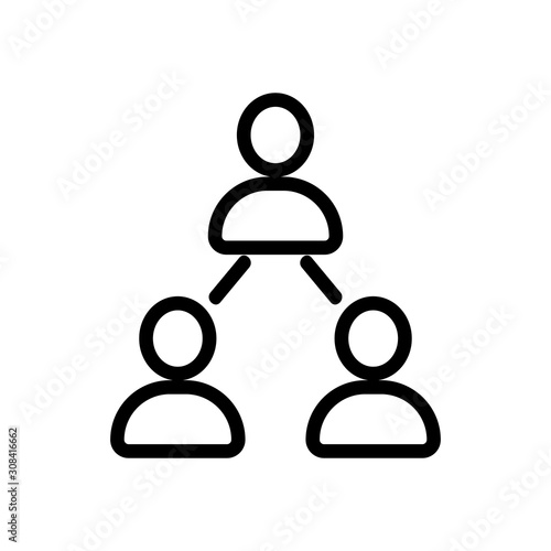 negotiating people icon vector. Thin line sign. Isolated contour symbol illustration