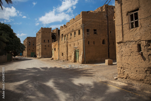 Fototapeta Naklejka Na Ścianę i Meble -  Mud houses in the old village of Al Hamra,Oman