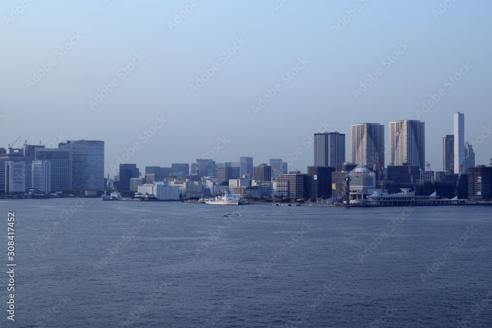 Fototapeta premium 東京湾とビル群