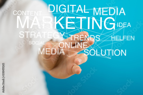 marketing digital concept in hand © vegefox.com