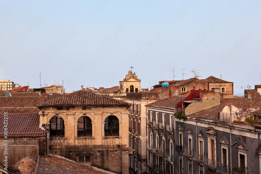 Top view of Catania roofs, Catania