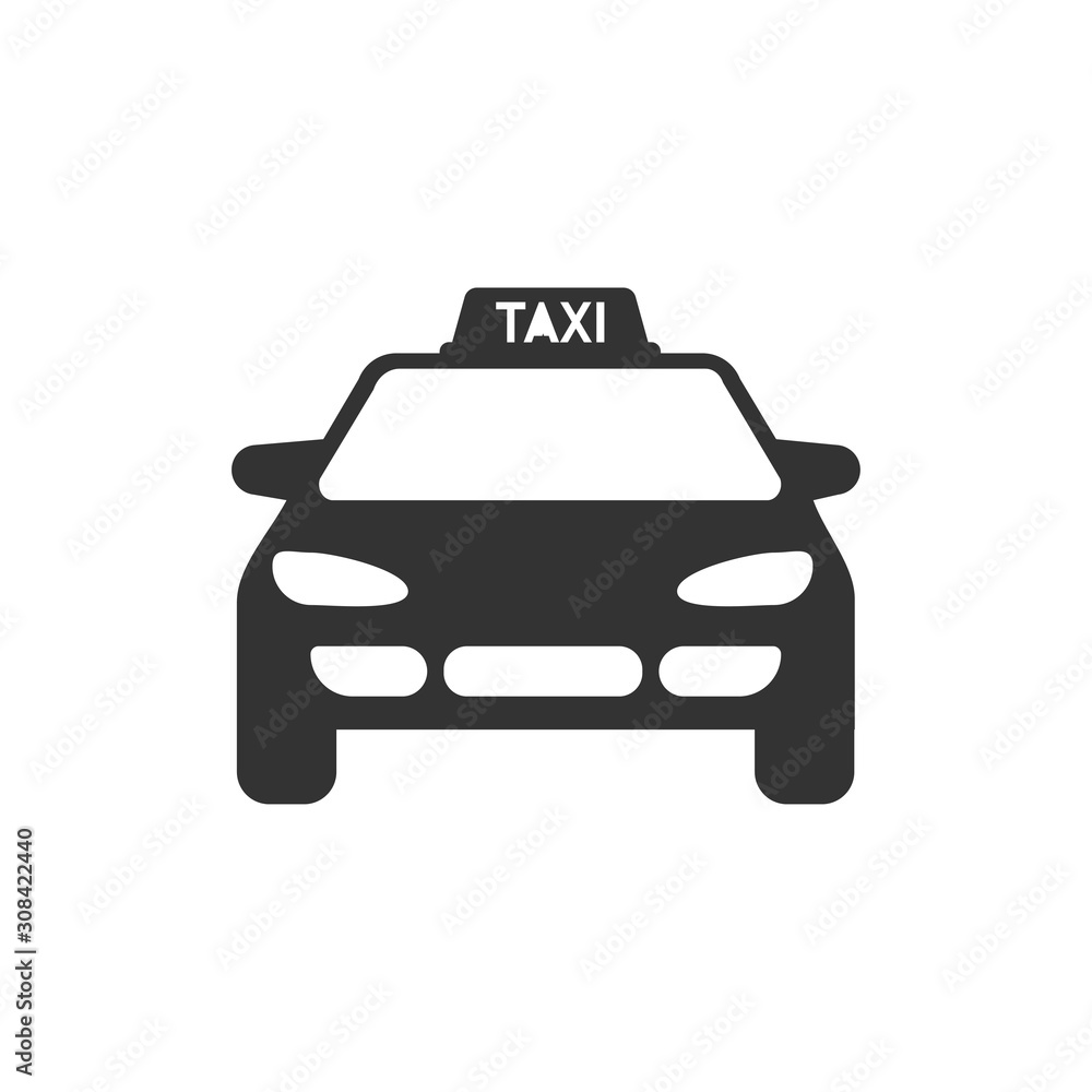 Gray icon taxi on white background. Vector illustratuion. Gray icon taxi on white background. Vector illustratuion.