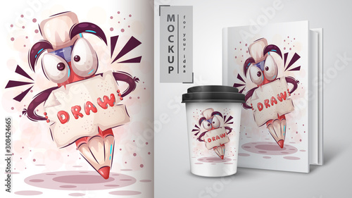 Let's draw poster and merchandising