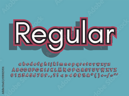 Stylish trendy logotype Retro Bar. 3D colorful Font