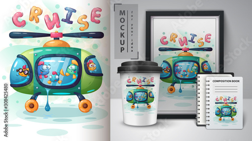 Cruise fish poster and merchandising