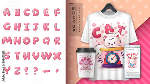 Inflatable alphabet poster and merchandising
