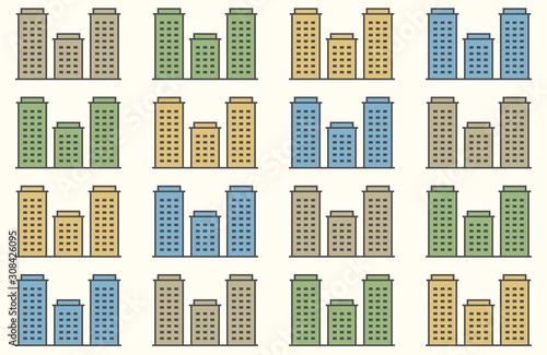 isolated building icon vector background.