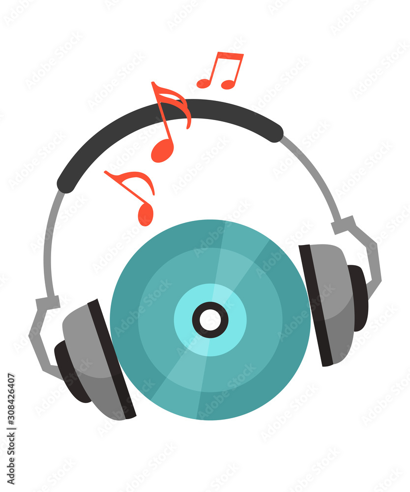 Music widget application icon isolated on white Music widget application icon isolated on white