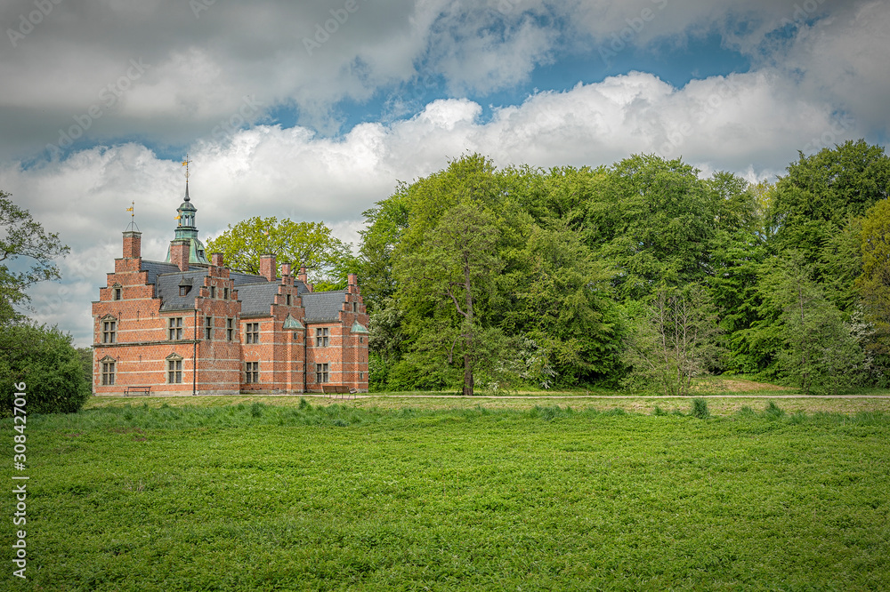 Frederiksborg Castle Bath Palace From Weeded Ground Frederiksborg Castle Bath Palace From Weeded Ground
