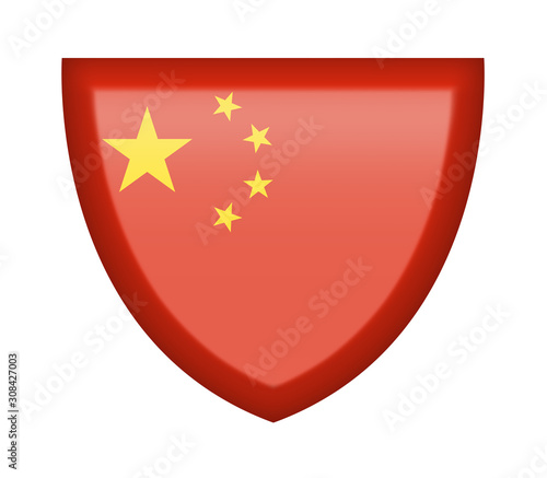 Free Download Scudetto con bandiera Cina - GFXLoad