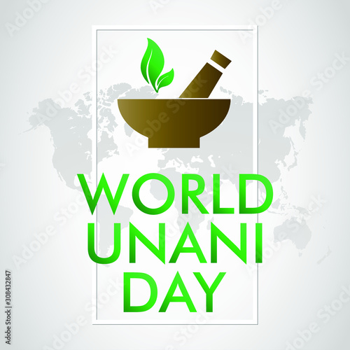 Vector illustration on the theme of World Unani Day on February 11th.