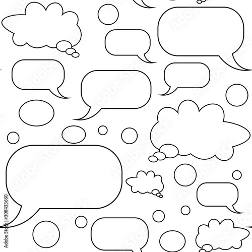Vector seamless pattern with bubbles
