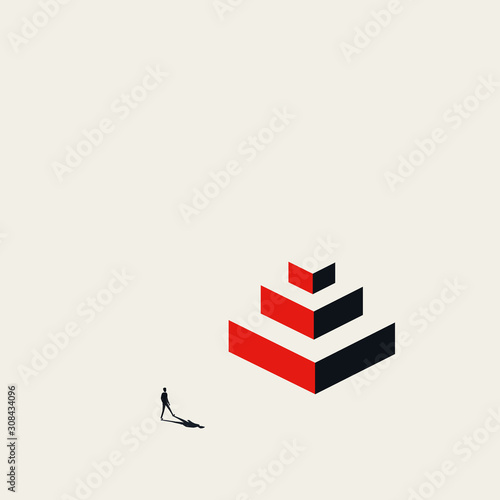Business hierarchy pyramid vector concept. Symbol of career opportunity, management structure, corporate world.
