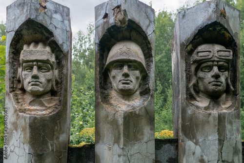 BOLOGOYE, RUSSIA - AUGUST 8, 2019: Monument to those who fought and died in World War II