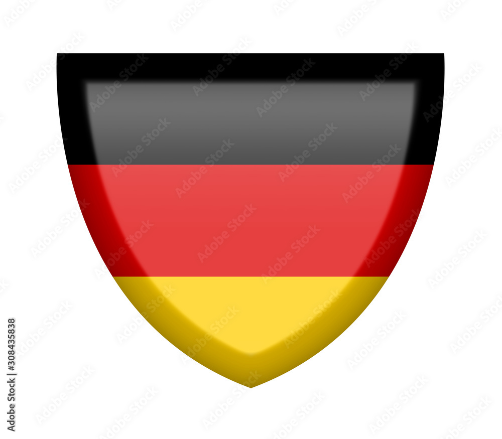 Naklejka premium Scudetto con bandiera Germania