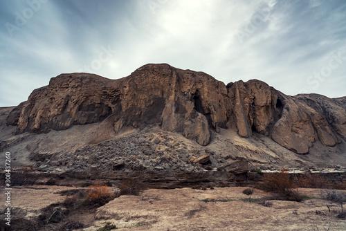 Amazing mountain range in Gobustan reserve